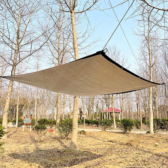 6.5x10Ft Shade Cloth,95%Sun Shade with Grommets,UV Block Sun Shade Covers,High Density Breathable Fabric,Suitable for Garden, Pool, Bbq Areas,Pond(Beige Include 5Ft Rope)