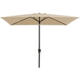 6.5x10ft Olefin Rectangular Patio Umbrella Rectangle Outdoor With Auto ...