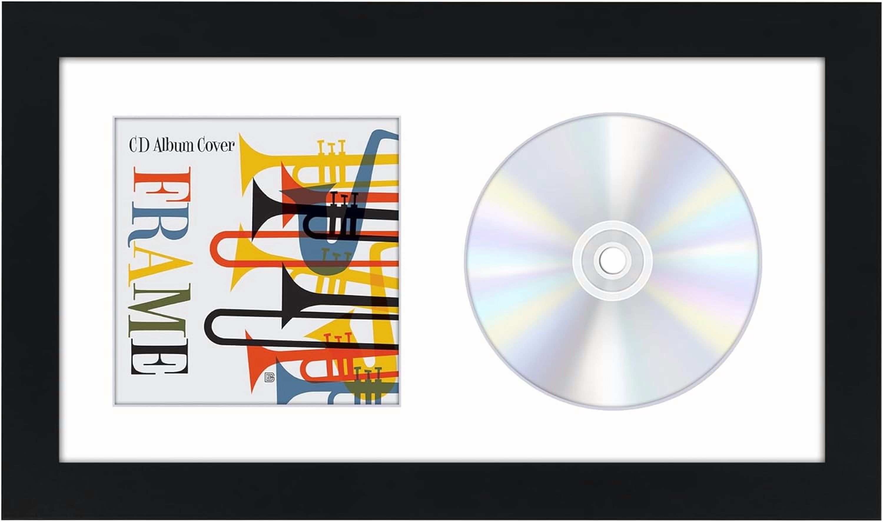 6.5x12 CD Frame Display Case with Shatter-Resistant Glass - Album Cover ...