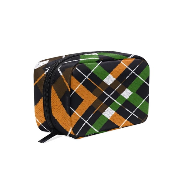 6.5x2.5x4 In Printed Makeup Bag Organizer with 5 Compartments Travel Toiletry Pouch Bag Print