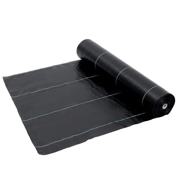 6.5x300ft Premium 3.2oz Weed Barrier Landscape Fabric, Heavy Duty Woven Weed Control Ground Cover, High Permeability UV Stabilized PP Geotextile Underlayment for Flower Bed, Garden, Driveway