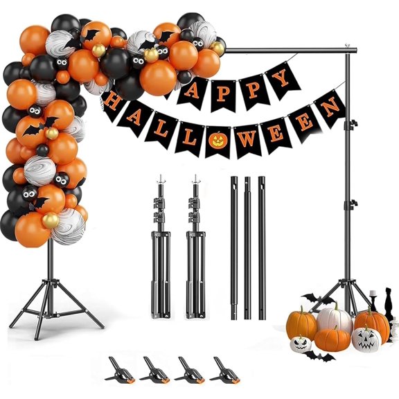 6.5x6.5 FT Backdrop Stand, Adjustable Photo Background Stand Support kit with Carry Bag for Parties, Decoration, Wedding, Photo Video Studio