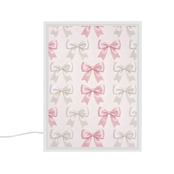 6.5x8.3in Mirror Nightlight Is Easy To Install Durable Easy To Oxidize And No Peculiar Smell For Nightlight Or Decoration Elegant Pastel Satin Ribbon Bow Pattern