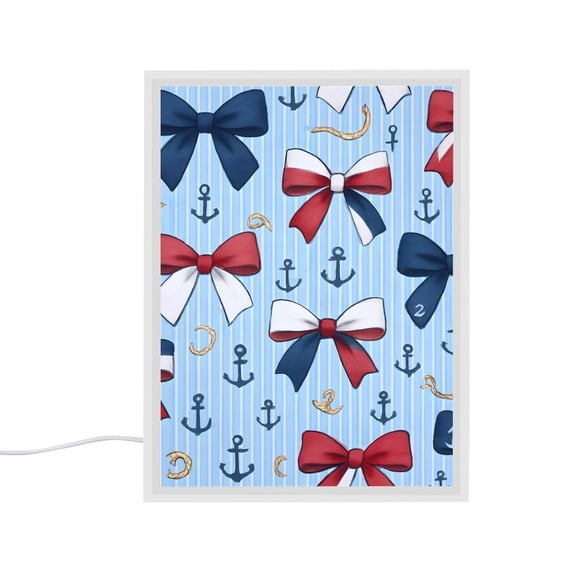 6.5x8.3in Mirror Nightlight Is Easy To Install Durable Easy To Oxidize And No Peculiar Smell For Nightlight Or Decoration Nautical Theme Ribbon Bow Pattern