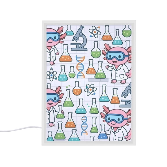 6.5x8.3in Mirror Nightlight Is Easy To Install Durable Easy To Oxidize And No Peculiar Smell For Nightlight Or Decoration Science Lab Axolotls - Educational Play