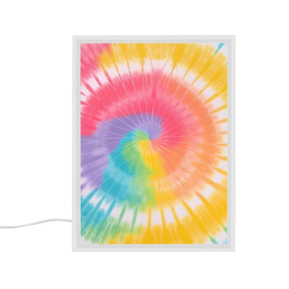 6.5x8.3in Mirror Nightlight Is Easy To Install Durable Easy To Oxidize And No Peculiar Smell For Nightlight Or Decoration Tie-dye Pattern Rainbow Colors (2)