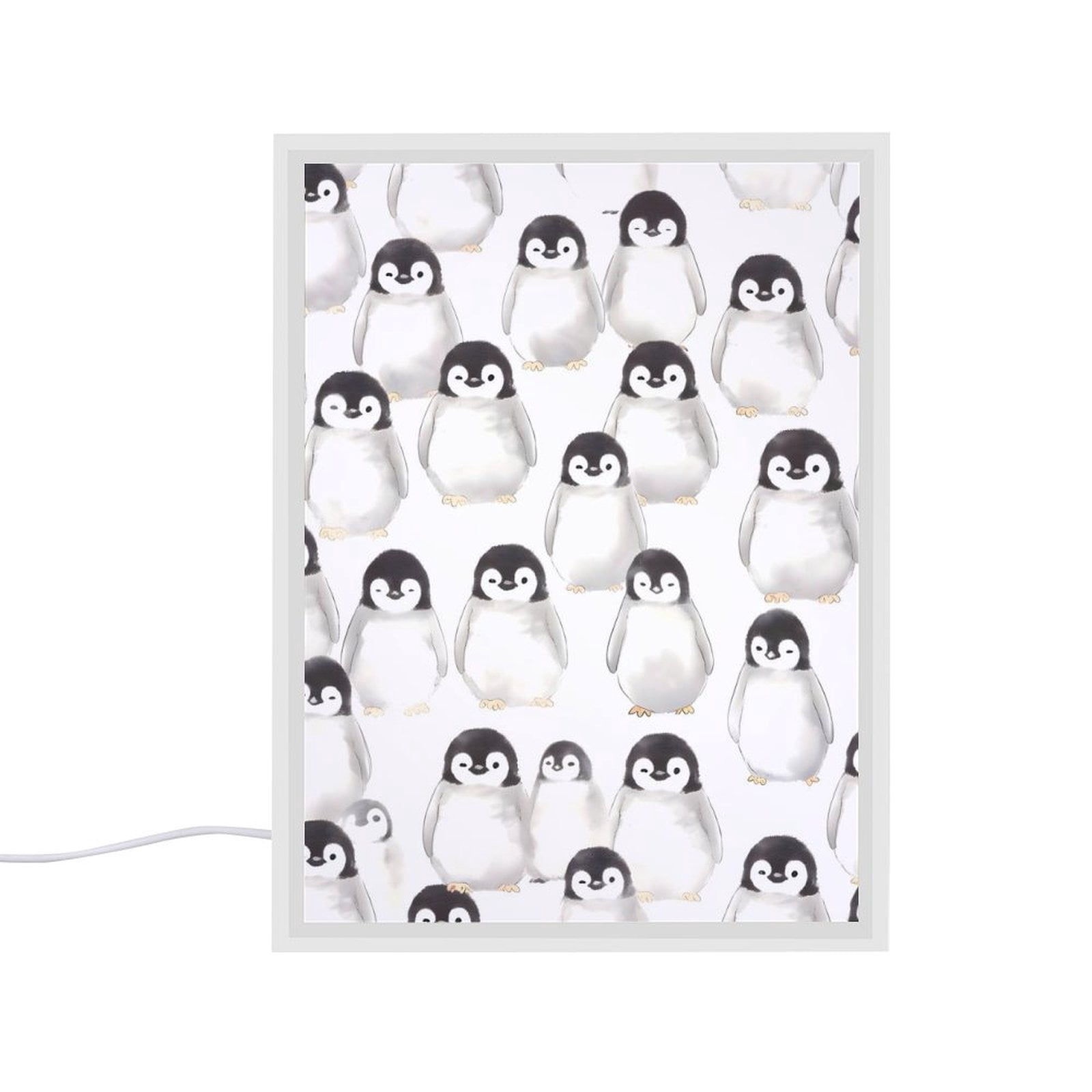 6.5x8.3in Mirror Nightlight Is Easy To Install Durable Easy To Oxidize And No Peculiar Smell For Nightlight Or Decoration Cute Baby Penguins