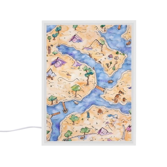 6.5x8.3in Mirror Nightlight Is Easy To Install Durable Easy To Oxidize And No Peculiar Smell For Nightlight Or Decoration Game Map