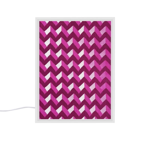 6.5x8.3in Mirror Nightlight Is Easy To Install Durable Easy To Oxidize And No Peculiar Smell For Nightlight Or Decoration Magenta Houndstooth_2