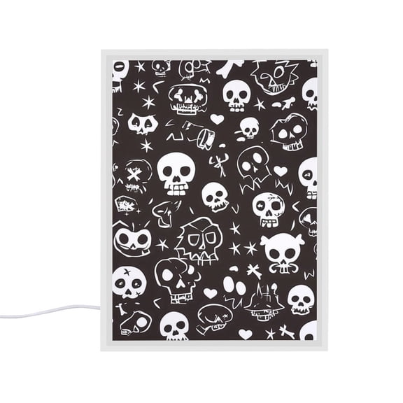 6.5x8.3in Mirror Nightlight Is Easy To Install Durable Easy To Oxidize And No Peculiar Smell For Nightlight Or Decoration Weird Skull Head