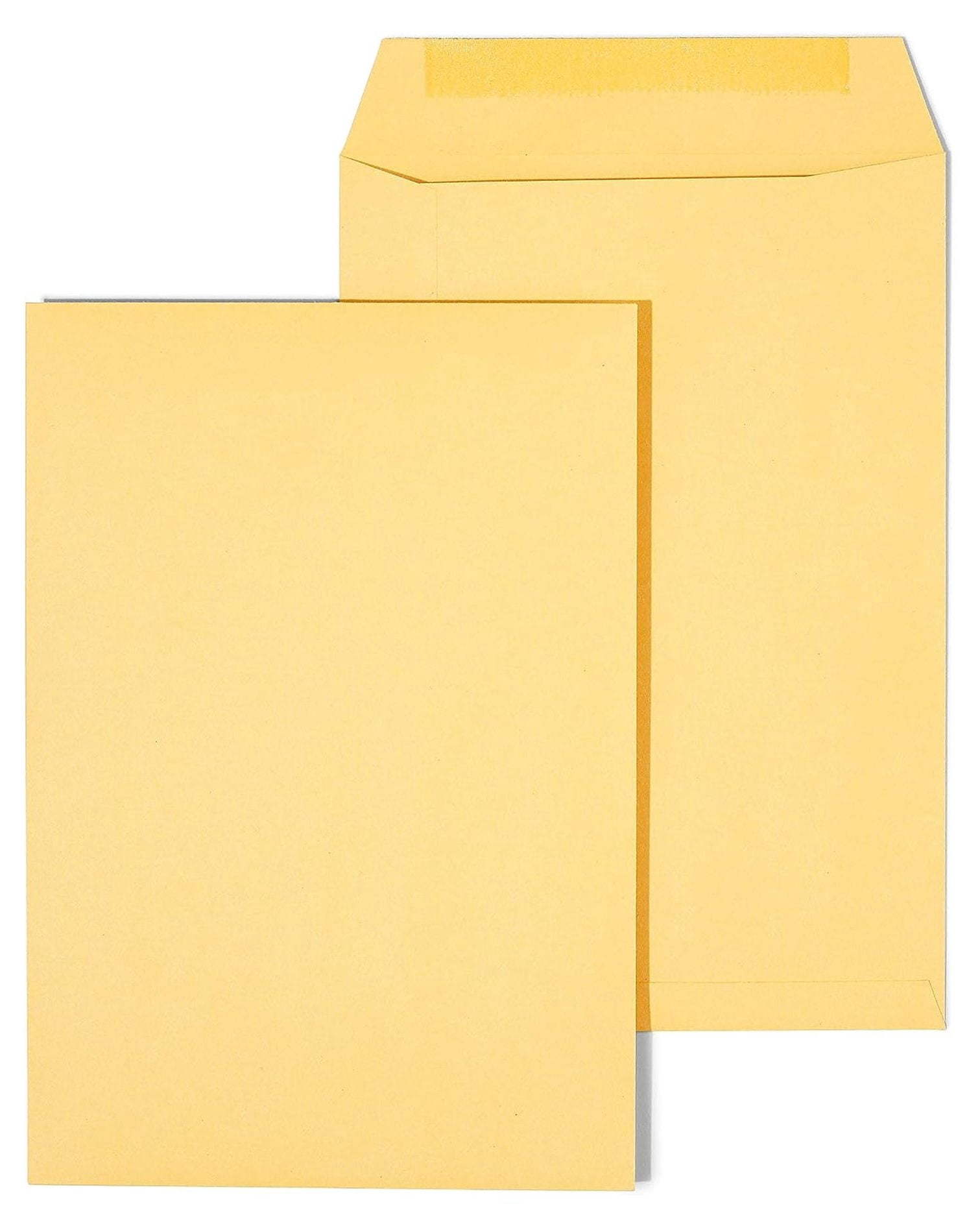 Sielded Envelope 6.5x9.5 Catalog Envelopes 100 Count Brown Heavyweight Gummed Seal #1.75 ...