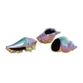 thumbnail image 1 of 6", 6", 8"W Multi Colored Ceramic Shell Sculpture with Rainbow Shimmer Finish, by DecMode (3 Count), 1 of 10