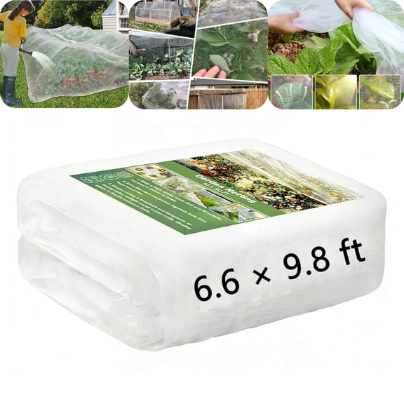 6.69.8 FT Ultra Fine Mesh Garden Netting, Bird & Insect Mosquito Barrier Net, Plant Protection Cover for Vegetables Fruit Trees Berry Bushes Raised Beds Patio
