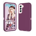 thumbnail image 1 of 6.6" Galaxy S22+ 5G Cases, Njjex Heavy Duty Shockproof Protective Case for Galaxy S22+ (6.6 Inch) with Tempered Glass Screen Protector - Wine Red, 1 of 7
