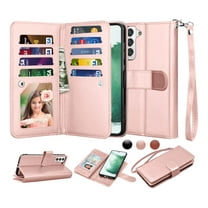 6.6" Galaxy S22  5G Wallet Case, Samsung Galaxy S22  5G 2022 PU Leather Case, Njjex Luxury PU Leather 9 Card Slots Holder Carrying Folio Flip Cover Kickstand & Hand Strap