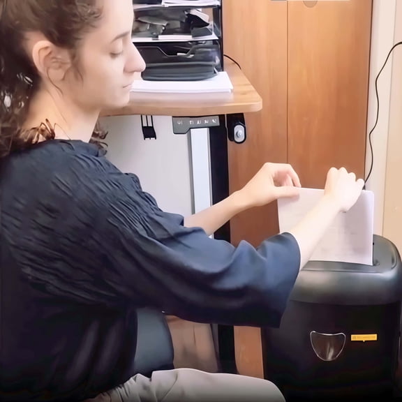 6.6 Gallon Shredded Paper Barrel, Cross-shaped Shredder, with Safety Anti-paper Jam Feature, Equipped with Three-mode Control Switch, Suitable for Both Home and Office Use