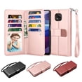 thumbnail image 1 of 6.6" Wallet Case for Moto G Power, for Motorola Moto G Power 2021 PU Leather Case, Njjex Luxury PU Leather 9 Card Slots Holder Carrying Folio Flip Cover [Detachable Magnetic Hard Case] & Kickstand, 1 of 5