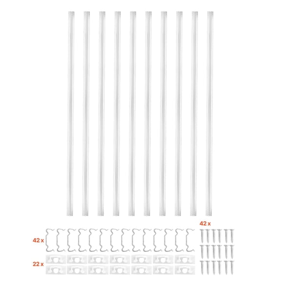 10-Pack 6.6 ft Plaster-in LED Aluminum Channel with Milky Cover, End Caps, and Mounting Clips, Trimless Recessed Strip Diffuser for Walls, Ceilings, Cabinets, Shelves, and Home Lighting