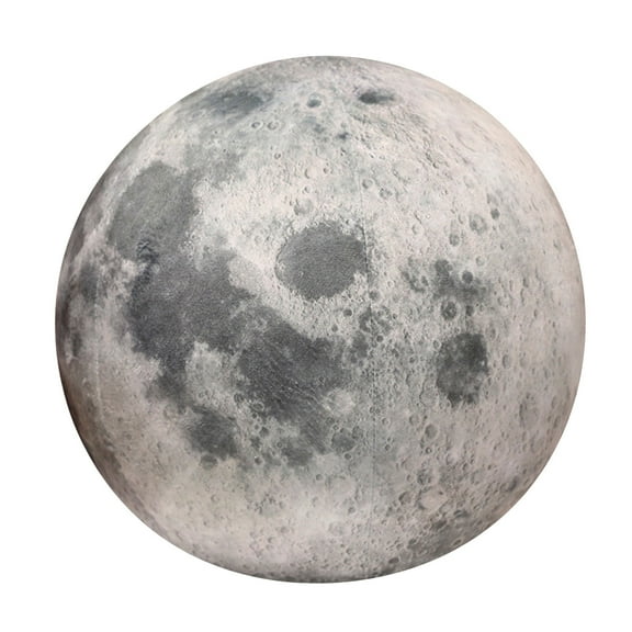 6.6 inch Space Series 3D Earth,Sun,Planet,Lunar Pillow Plush Toys Soft Durable Ball Toy,Soft Stuffed Toy Gift for All(Grey)