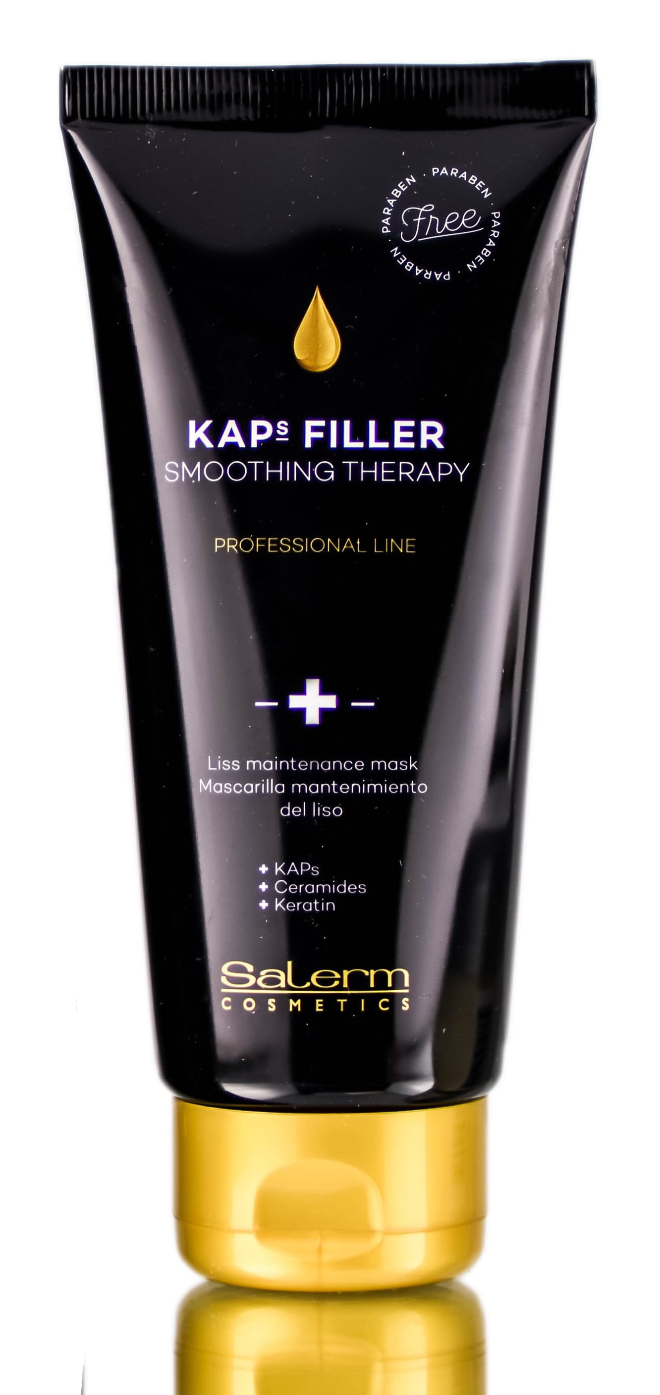 6.6 oz , Salerm Kaps Filler Smoothing Therapy Liss Maintenance Mask Hair Scalp, Pack of 1 w/ SLEEK Teasing Comb