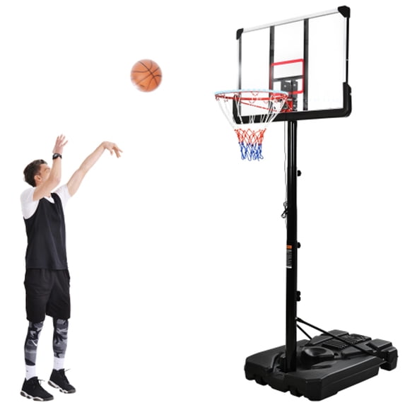 6.6 to 10ft Portable Basketball Hoop Basketball System Basketball Hoop With Colorful Lights Suit for Night Gift for Kids Adults, Height Adjustable