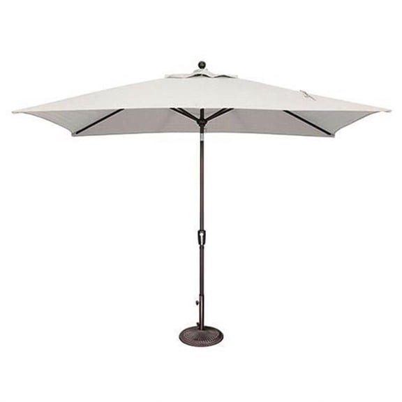 6.6 x 10 ft. Catalina Rectangle Push Button Umbrella - Natural