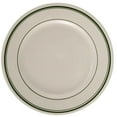 thumbnail image 1 of 6.625 in. China Green Band Round Plate, White Color - Pack of 36, 1 of 1