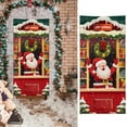 thumbnail image 1 of 6.66 x 2.99 Ft Christmas Door Cover – Santa Claus Gift Delivery Backdrop – Stretch Nylon Spandex Holiday Door Curtain for Front Door, Wall or Party Decoration, 1 of 4