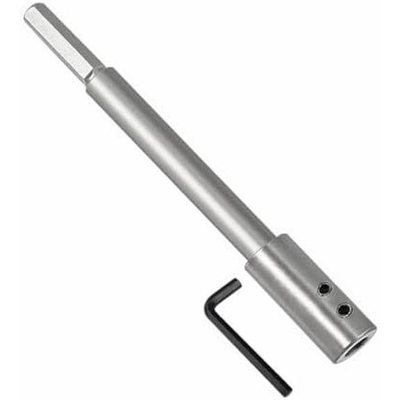 6.69 Inch Forstner Bit Extension Extra Long Drill Bit Extension for Adding Over 5-3/7" of Drilling Depth (6.69" for 3/8" Round Shank or Hex Shank)