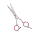 thumbnail image 1 of 6.69 Inch Length Straight Scissors for Long Short Thick Hard Soft Hair for Men Women with Pink Gasket Ring, 1 of 6