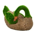 thumbnail image 1 of 6.69Inch Easter Flocked Resin Duck Woven Texture Design for Yard Patio Lawn Pool Porch Backyard Decor, Perfect Easter Decorations & Gifts, 1 of 8