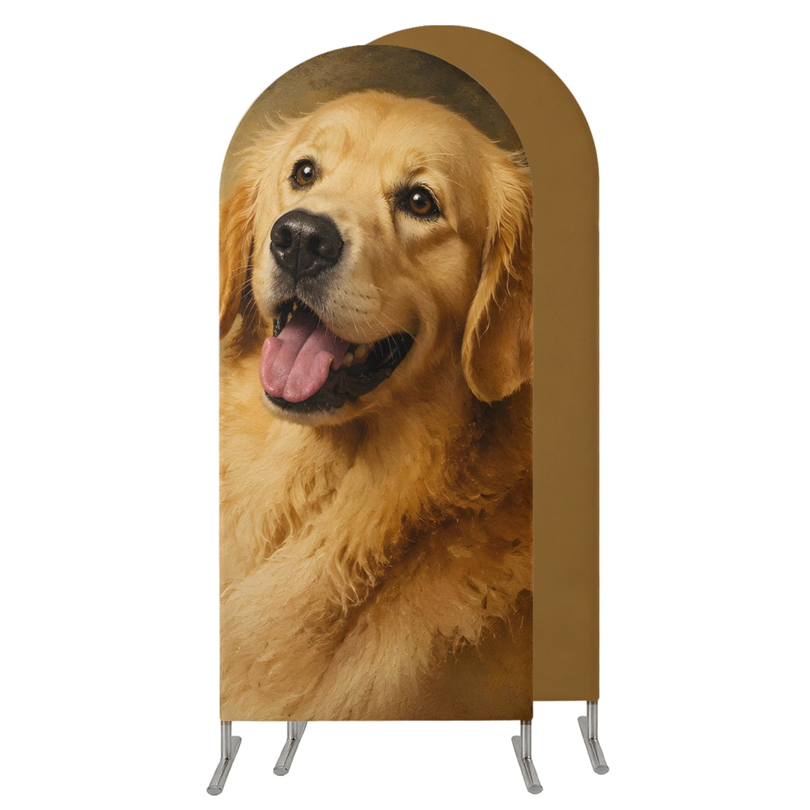 Simple Rustic Arch 6.6FT Arch Backdrop Covers, Golden Retriever Wedding Arch Cover ...