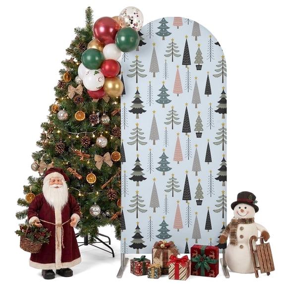 6.6FT Arch Backdrop Covers, Light Blue Christmas Wedding Arch Cover ...