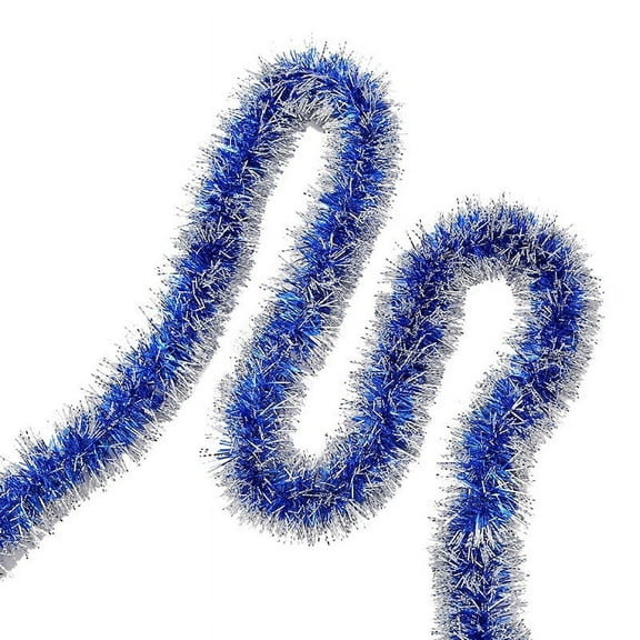 6.6FT Christmas Tinsel Garland, Metallic Tinsel Twist Garland, Christmas Tree Decorations, Home Indoor Holiday Party Supplies