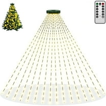 6.6FT Christmas Tree Lights, Fairy Xmas LED Light for 5-7FT Tree, with Remote Dimmable Timer Twinkle String Light 8 Mode, for Indoor Outdoor Christmas Decoration