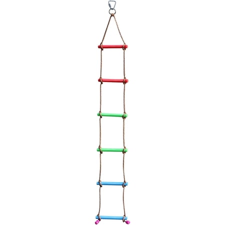 6.6FT Climbing Rope Ninja Ladder for Kids - Kids Ninja Warrior Obstacle Course Accessories - Swing Rope Ladder