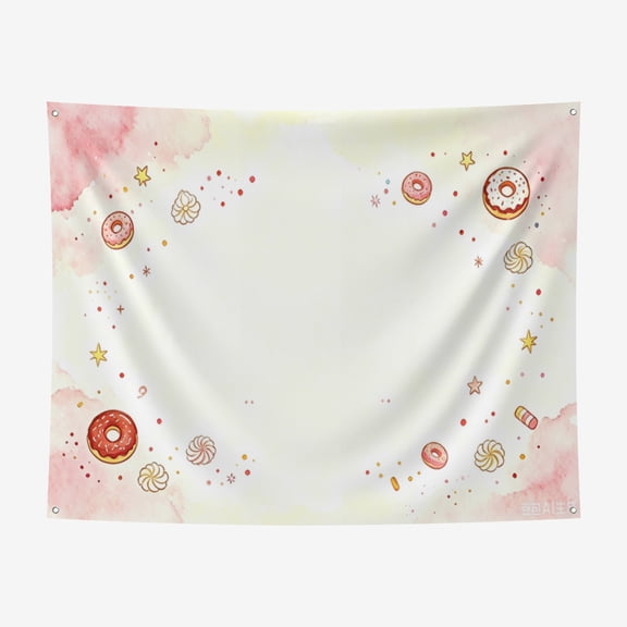 6*6FT Donut Birthday Party Decoration Pink Girl Baby Shower Banner Photo Studio Background ound Sprinkles Donut Grow up Confetti Pastel Portrait Photography Backdrops Props