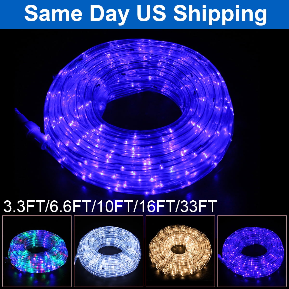 6.6FT LED Rope Lights Landscape Lighting Fairy Light for Halloween Xmas