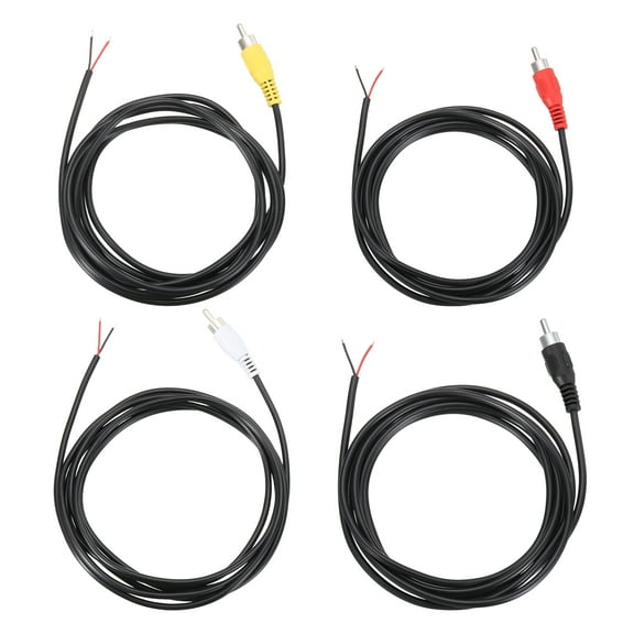 6.6FT RCA to Bare Wire Speaker Cable, 22AWG Replacement RCA Male Plug to Open End Pigtail Audio Cable Connector Adapter for Amplifier, Home Audio Speakers