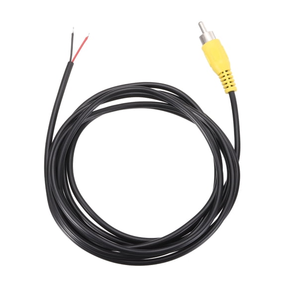 6.6FT RCA to Bare Wire Speaker Cable, 22AWG Replacement Yellow RCA Male Plug to Open End Pigtail Audio Cable Connector Adapter for Amplifier, Home Audio Speakers