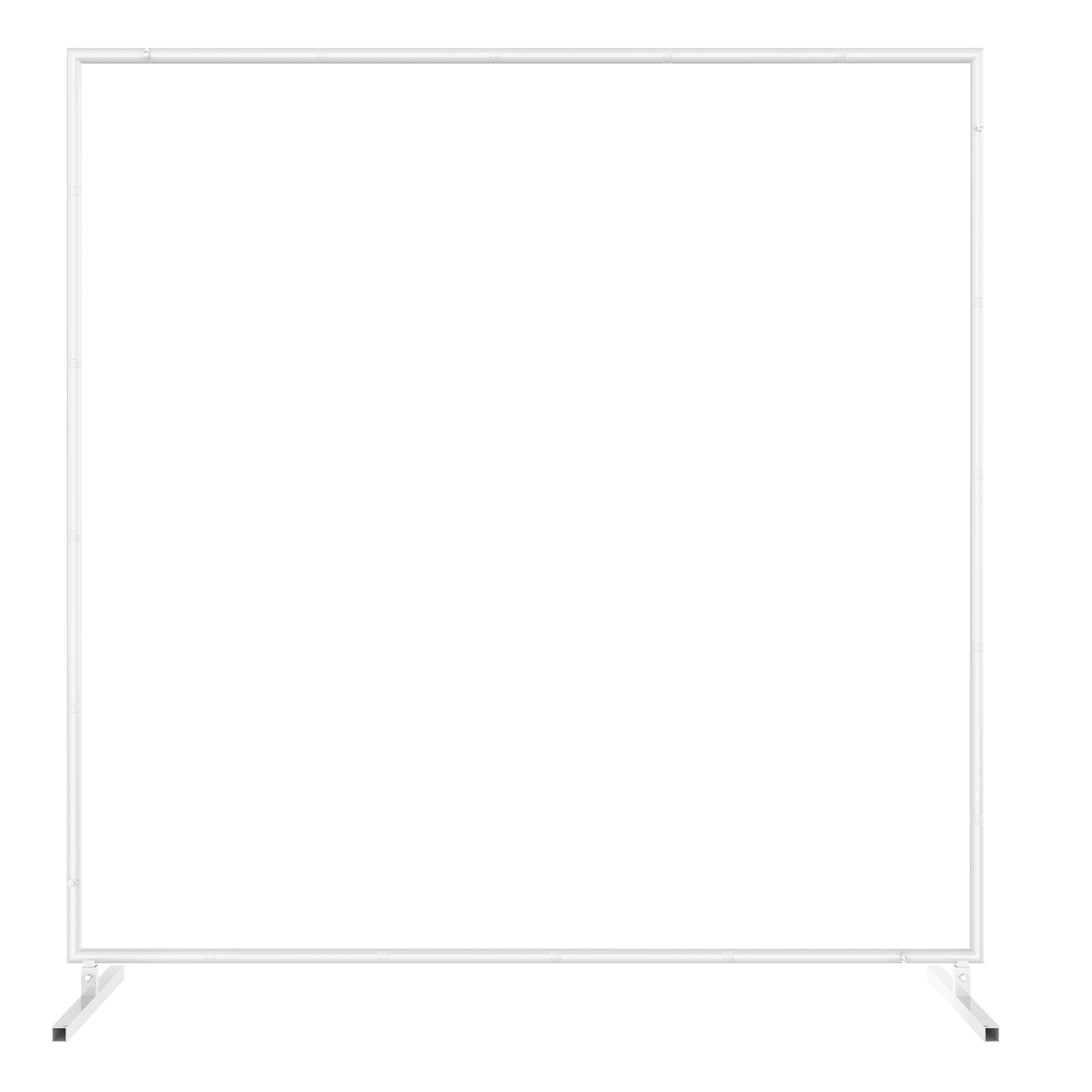6.6FT White Square Balloon Arch Stand, Heavy Duty Backdrop Frame for Party Wedding Photo Booth