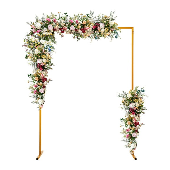 6.6FT x 5FT Square Backdrop Stand, Wedding Arches for Ceremony, Rectangular Metal Balloon Arch Stand Garden Arbor Frame for Wedding Birthday Party Photo Booth Background Decoration