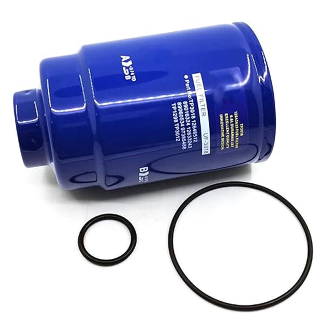 6.6L Duramax Diesel Fuel Filter Replacement for 2001-2016 Chevy Silverado 2500 HD 3500 HD Express GMC Sierra 2500HD 3500HD Savana | Replaces TP3018, TP3012, 19305685, 12664429, 12633243