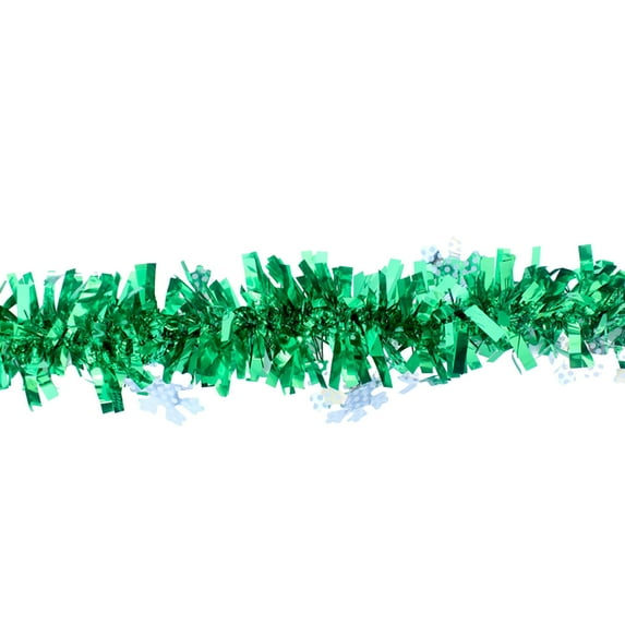 6.6ft 6 Pcs Christmas Tinsel Garland Metallic Twist Hanging Garland Ornaments for Halloween Tree Xmas Holiday Decor Outdoor Indoor Home Garden Wedding Party Supplies (Shinny, Green)