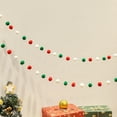 thumbnail image 1 of 6.6ft Felt Ball Christmas Garland - Handmade Wool Decor for Fireplace, Staircase & Tree with 20 Red/White/Green Balls, 1 of 6