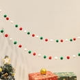 thumbnail image 1 of 6.6ft Felt Ball Garland Set, Red, White & Green Christmas Holiday Decorations, Wool Felt Pom Pom String for Tree, Wreath, and Festive Party Decor, 1 of 6