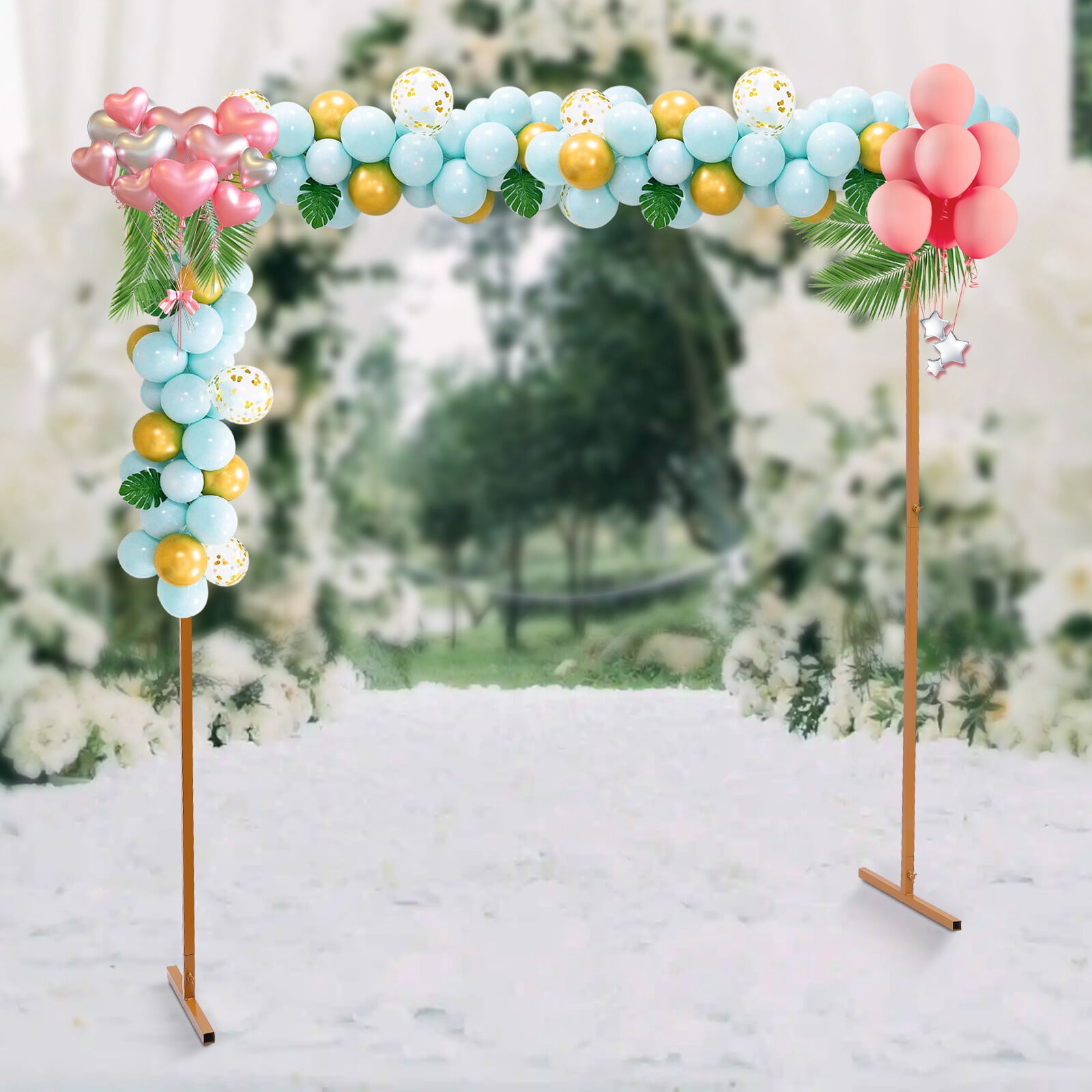 6.6ft Large Balloon Arch Set Stand Base Frame Kit Birthday Wedding Party Decoration