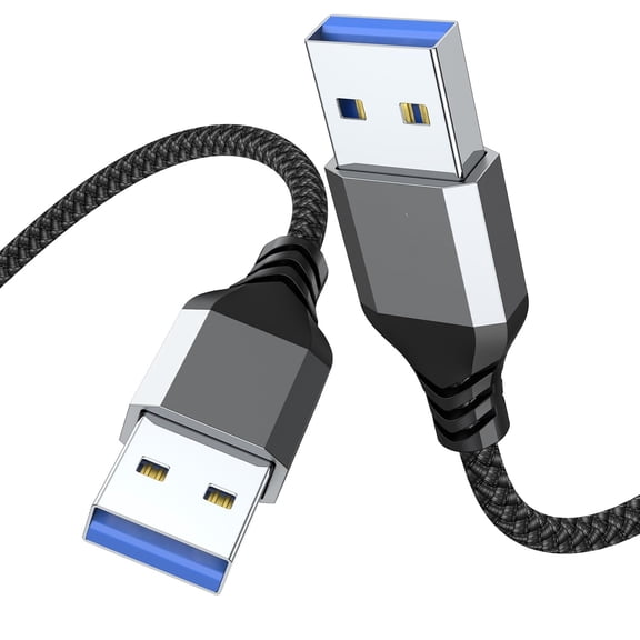 6.6ft USB 3.0 A to A Cable - USB Male to Male Compatible with Hard Drive Enclosures,DVD Player,Laptop Cooler (Grey)
