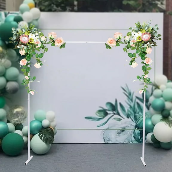 6.6ft Wedding Square Arch Backdrop Metal Stand Flower Frame Party Decoration