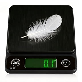 0.1g High Precision Digital Food Scale, Stainless Steel Kitchen Scale with LCD Display, Tare Function 7 Units Conversion for Baking Diet Pet Food